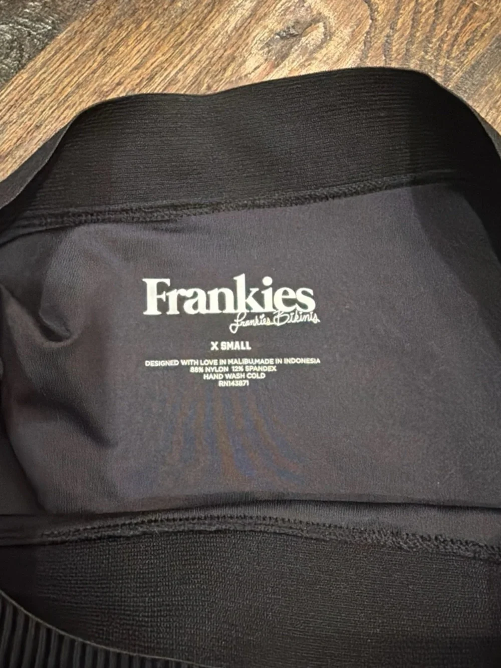 Frankie's Bikinis Black Ribbed High-Waist Two-Piece